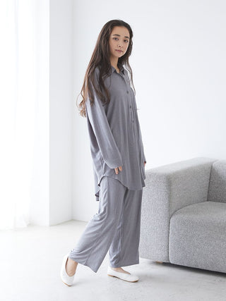 Peach Skin Lounge Pants in Gray, Women's Loungewear Pants Pajamas & Sleep Pants at Gelato Pique USA