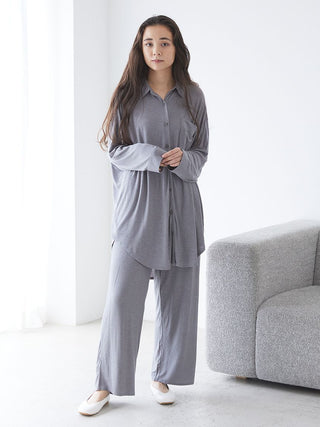 Peach Skin Lounge Pants in Gray, Women's Loungewear Pants Pajamas & Sleep Pants at Gelato Pique USA