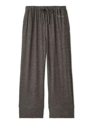 Gelato Pique Snow Lounge Pants in heather gray, featuring a drawstring waist and speckled pattern for stylish comfort.