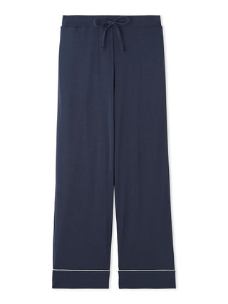 Soft Rayon Piping Pajama Pants in NAVY, Women's Loungewear Pants Pajamas & Sleep Pants at Gelato Pique USA.