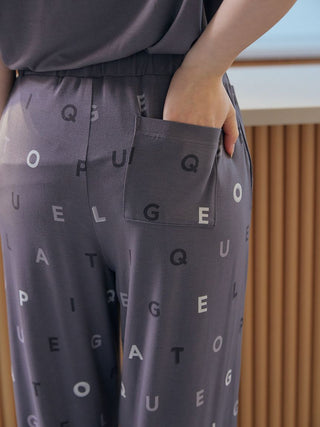 Premium Gelato Pique USA rayon logo motif lounge pants showcasing cool touch fabric and branding, ideal for loungewear and sleepwear.