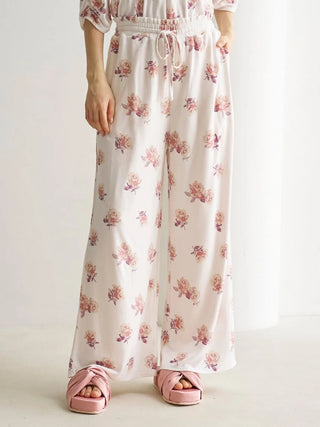 Rose Print Long Pants