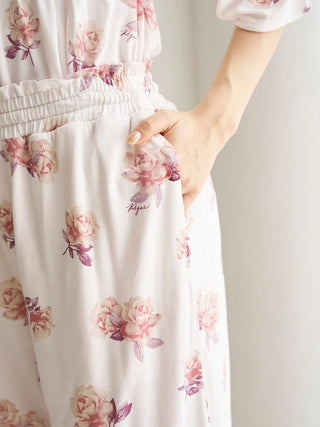 Rose Print Long Pants