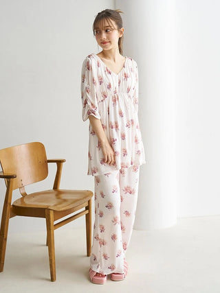 Rose Print Long Pants