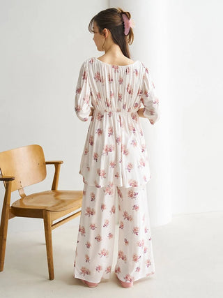 Rose Print Long Pants
