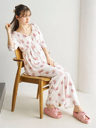 Rose Print Long Pants