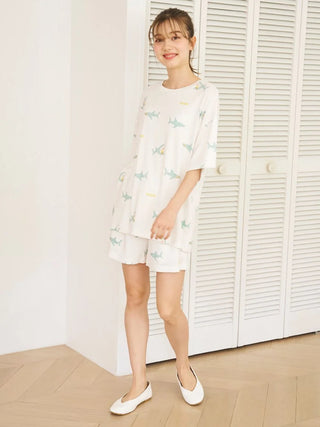 Cool-Touch Shark Print Shorts