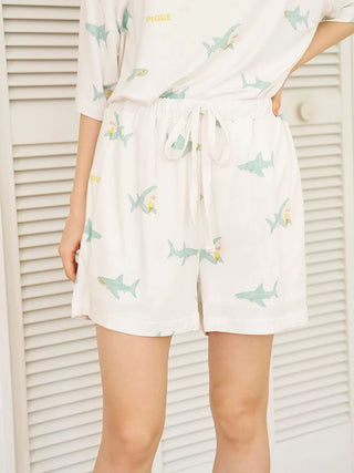 Cool-Touch Shark Print Shorts