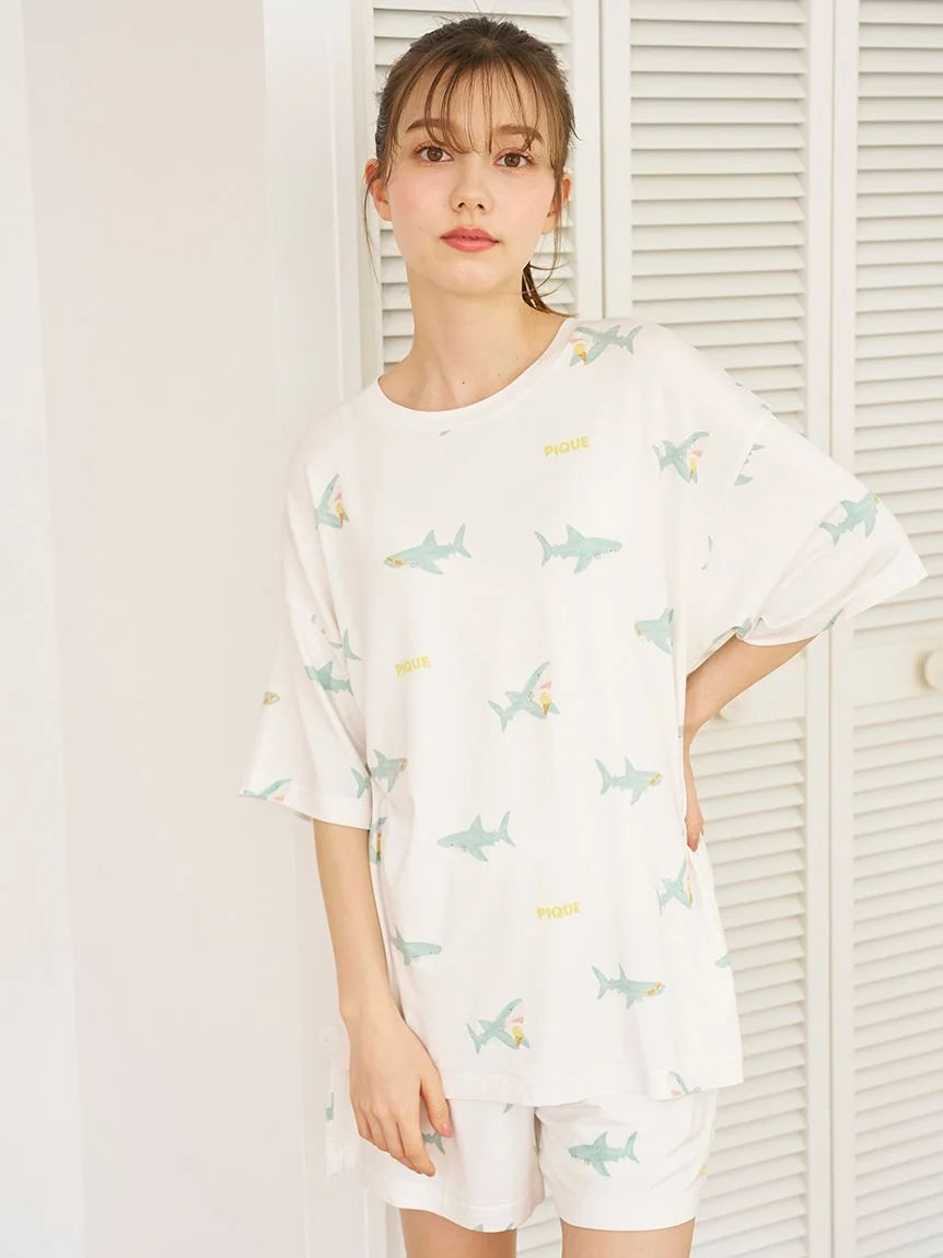 Cool-Touch Shark Print Shorts
