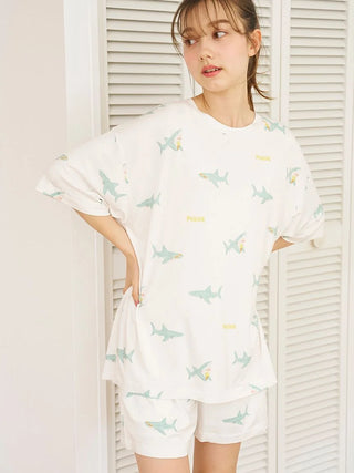 Cool-Touch Shark Print Shorts
