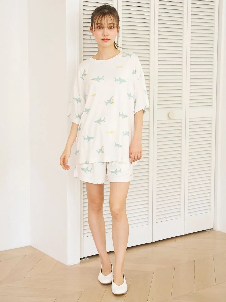 Cool-Touch Shark Print Shorts