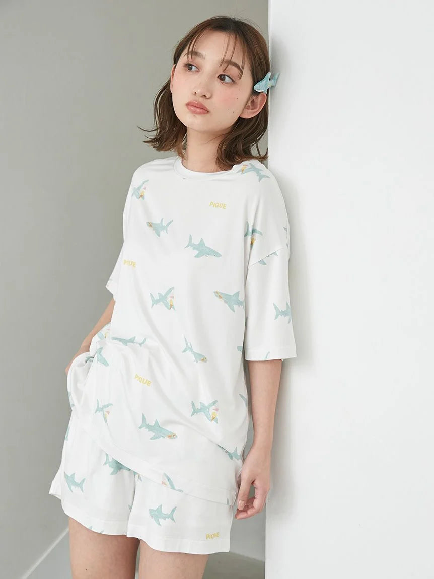 Cool-Touch Shark Print Shorts