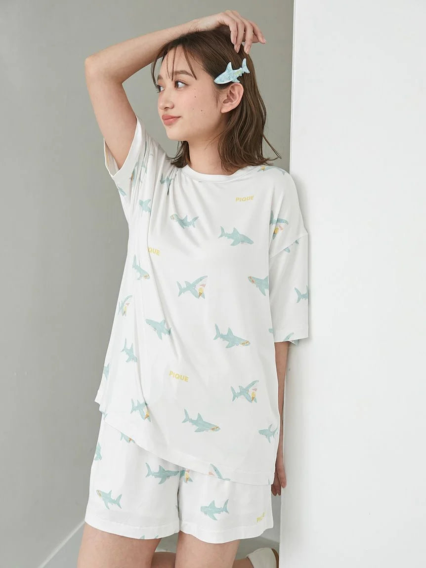 Cool-Touch Shark Print Shorts