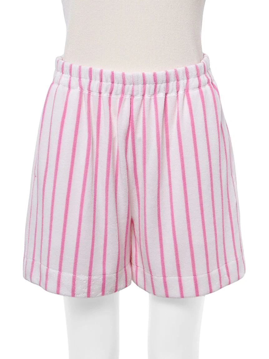 Cool-Touch Striped Pile Shorts