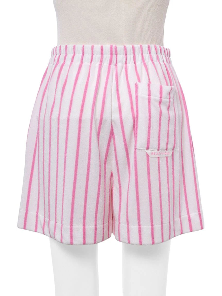 Cool-Touch Striped Pile Shorts