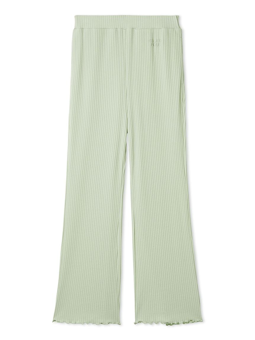 Macaroon Rib Cut-and-sew Long Pants