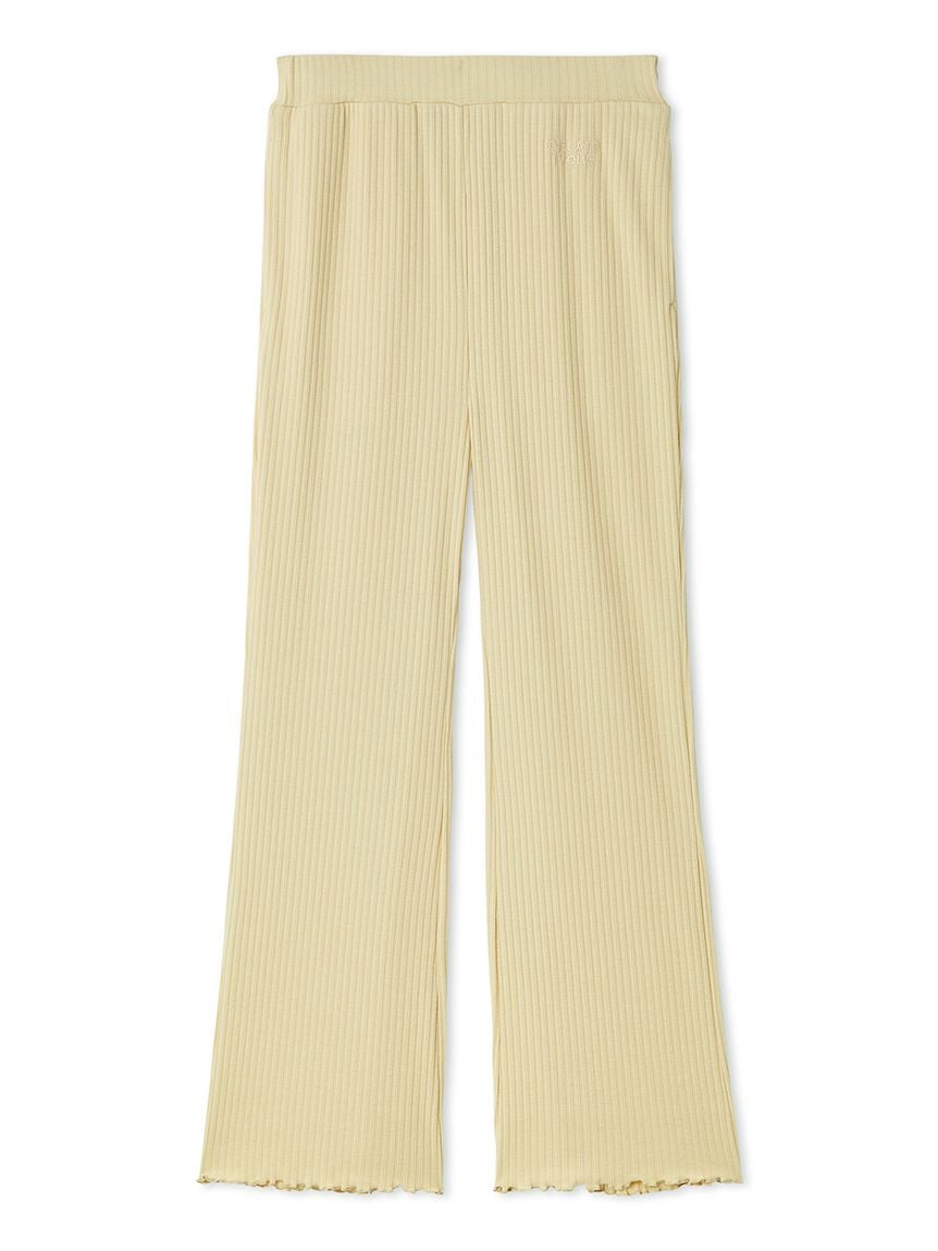 Macaroon Rib Cut-and-sew Long Pants