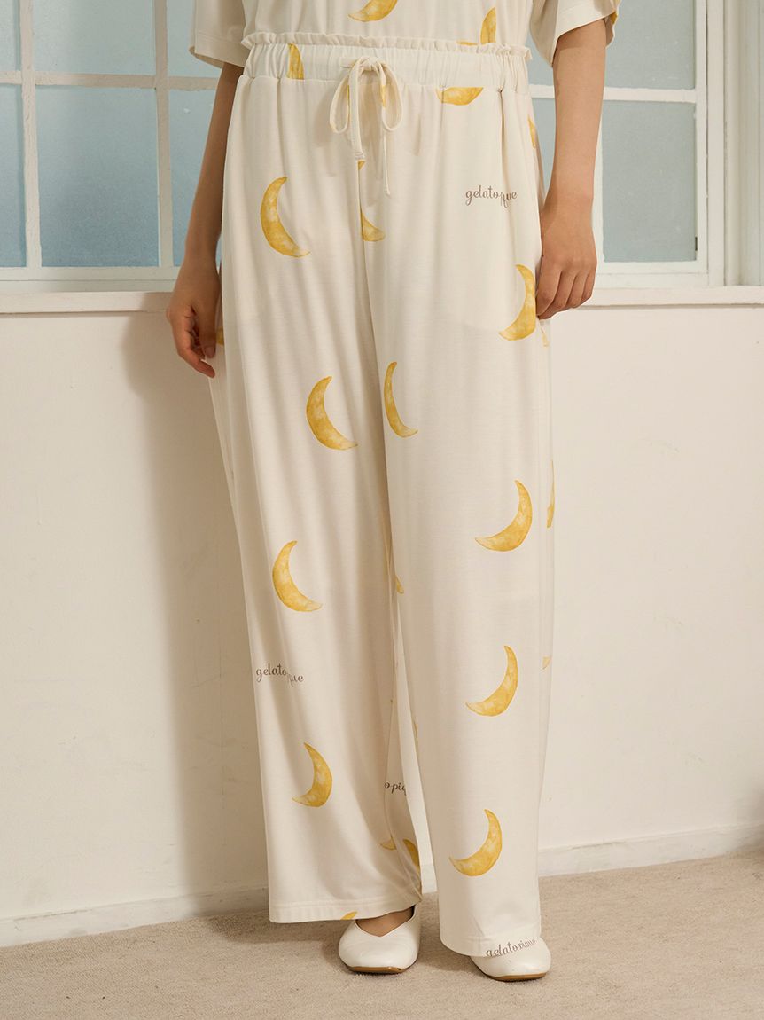 Autumn Cloud Motif Long Pants