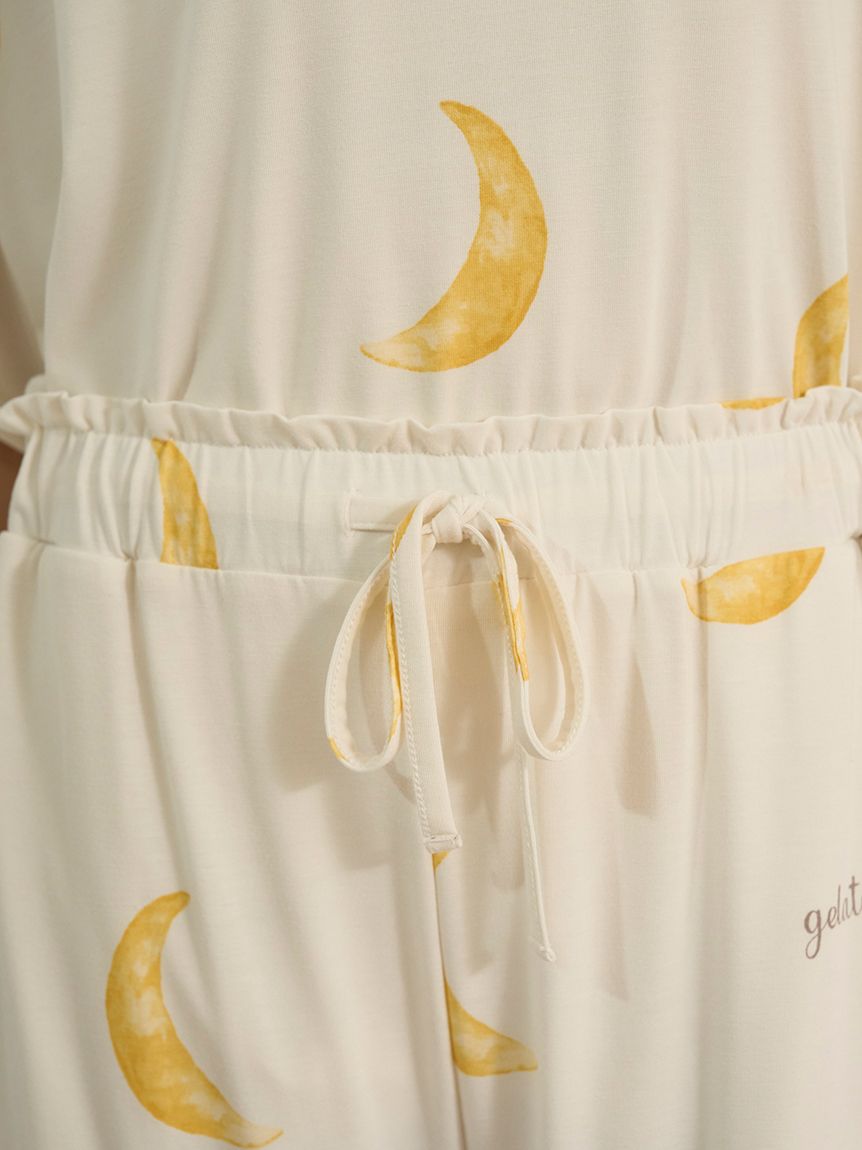 Autumn Cloud Motif Long Pants
