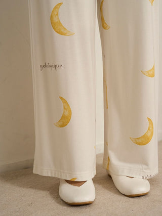 Autumn Cloud Motif Long Pants