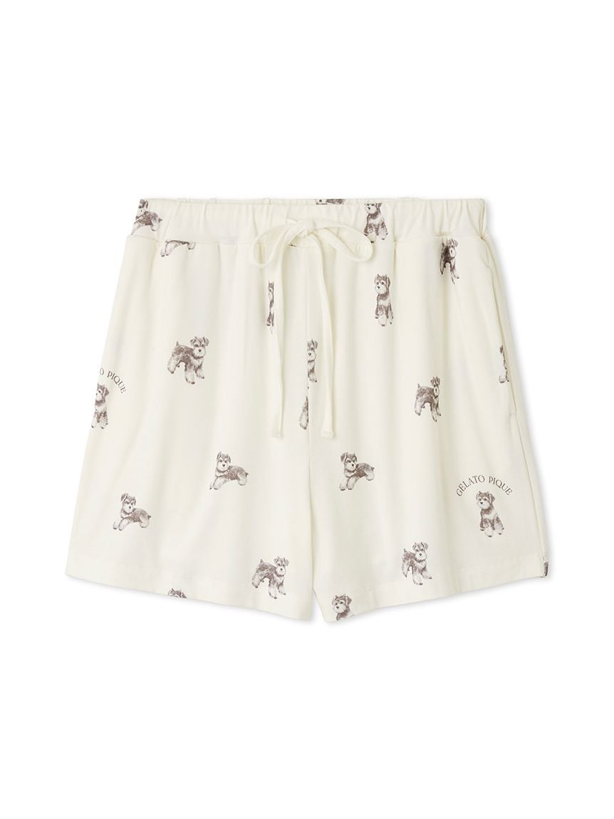 Summer Schnauzer Cut-and-sew Shorts