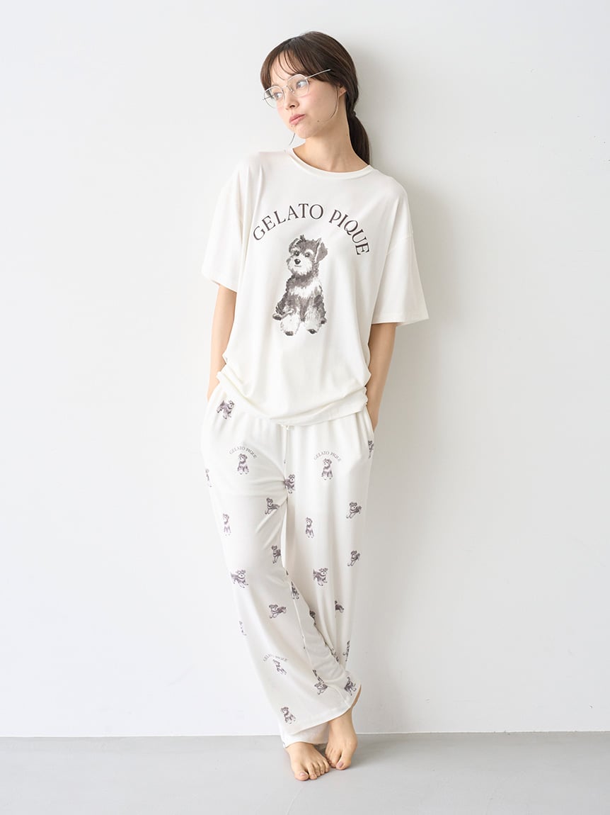 Summer Schnauzer Cut-and-sew Pants