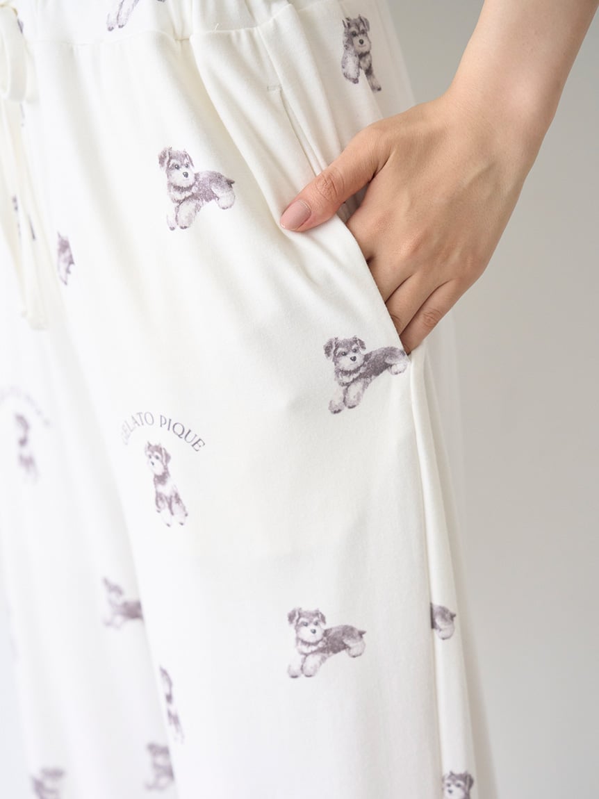 Summer Schnauzer Cut-and-sew Pants