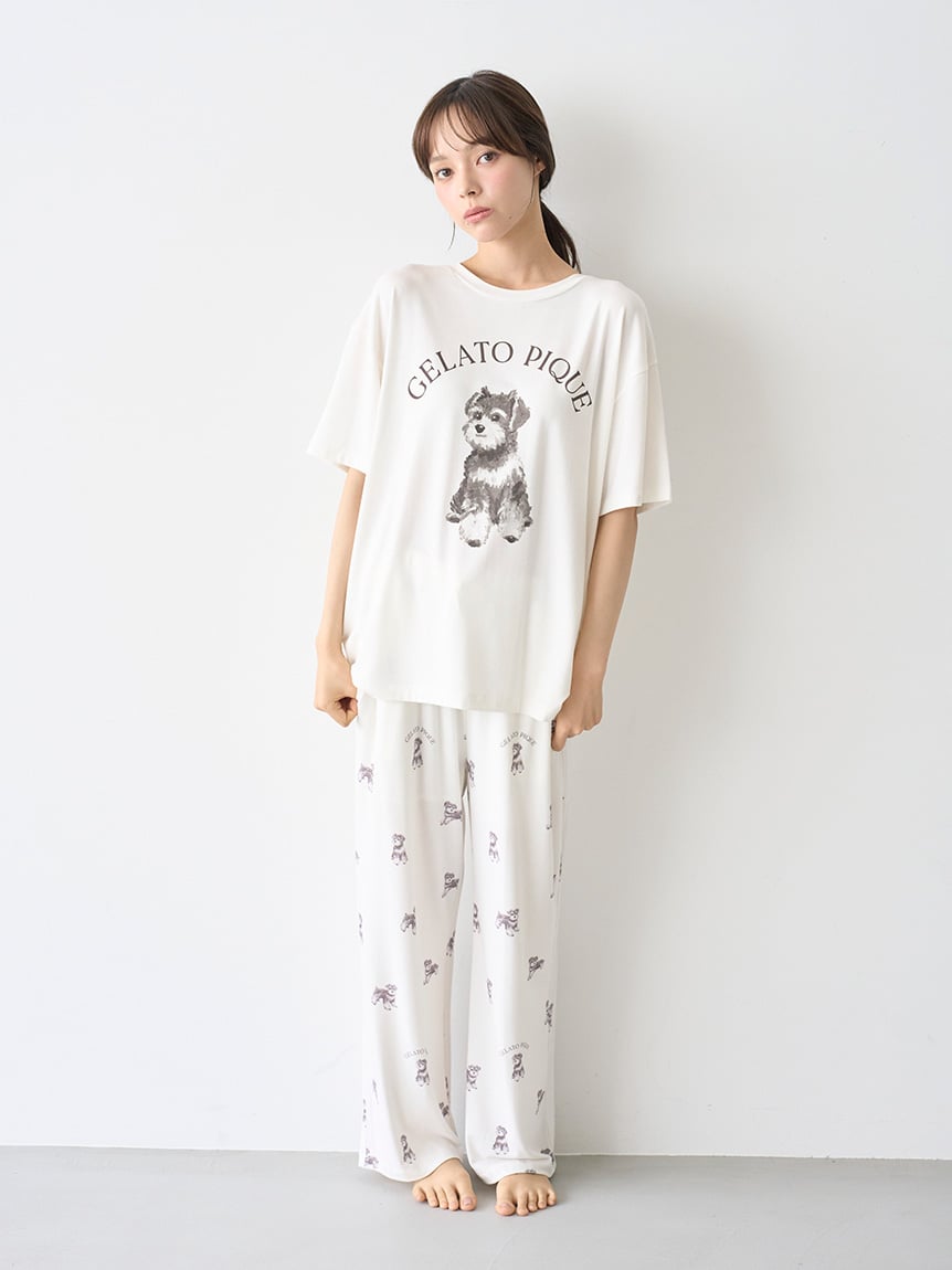 Summer Schnauzer Cut-and-sew Pants