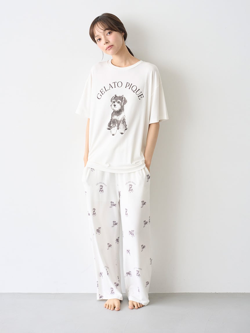 Summer Schnauzer Cut-and-sew Pants