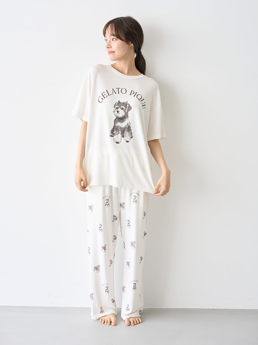 Summer Schnauzer Cut-and-sew Pants