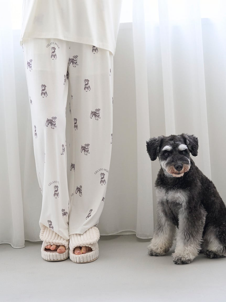 Summer Schnauzer Cut-and-sew Pants