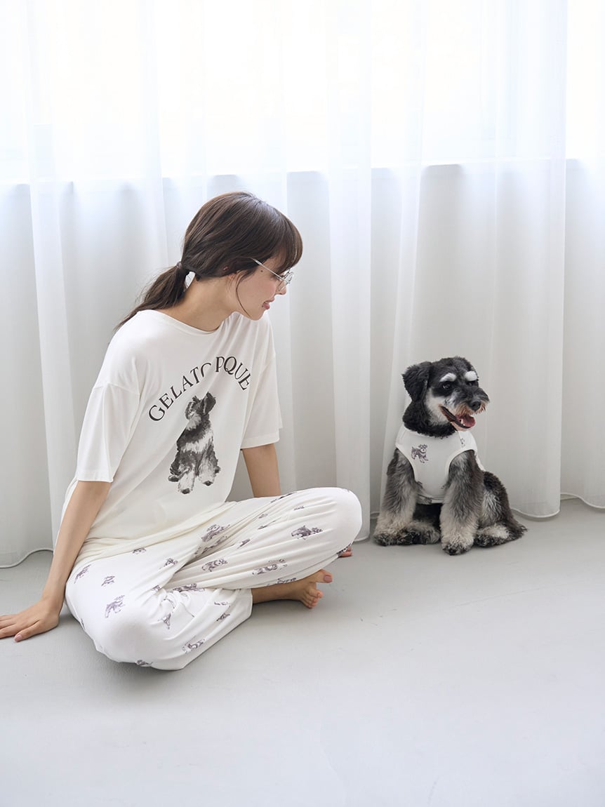 Summer Schnauzer Cut-and-sew Pants
