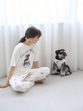 Summer Schnauzer Cut-and-sew Pants