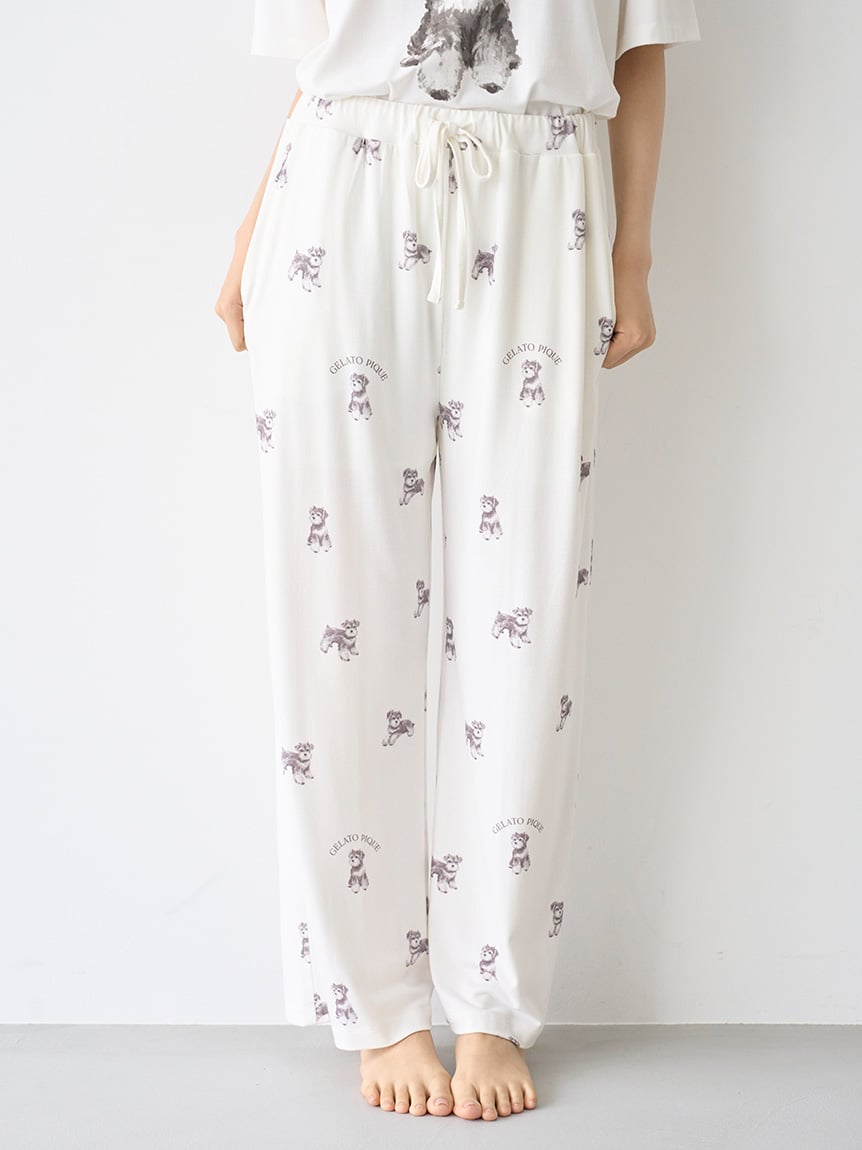 Summer Schnauzer Cut-and-sew Pants