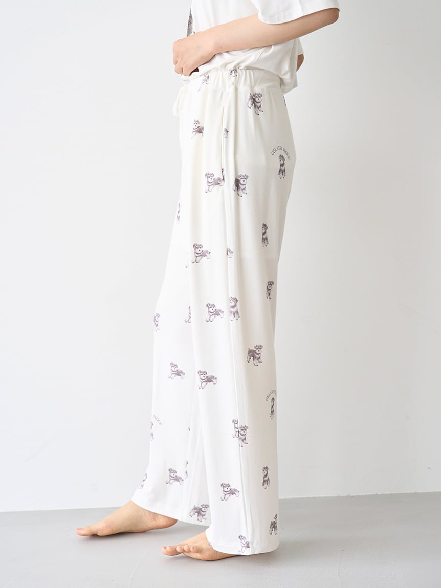 Summer Schnauzer Cut-and-sew Pants
