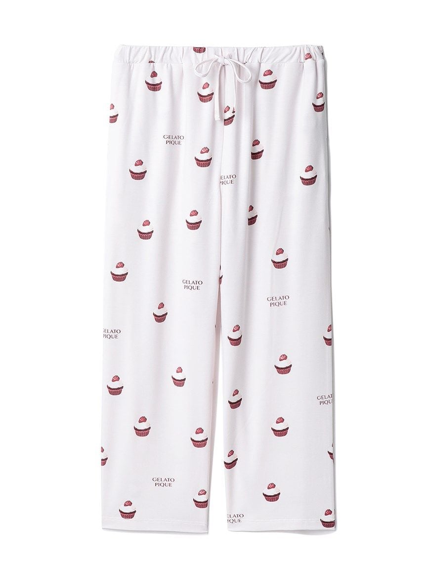Cute Variety Motif Cut-and-sew Long Pants
