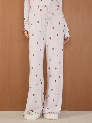 [Hot Fabric] Strawberry Print Long Pants