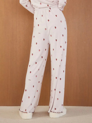 [Hot Fabric] Strawberry Print Long Pants