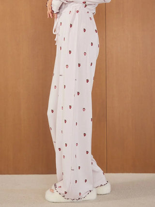 [Hot Fabric] Strawberry Print Long Pants