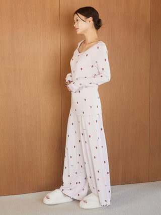 [Hot Fabric] Strawberry Print Long Pants