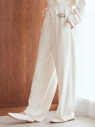 Rayon One Point Logo Pants