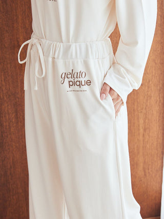 Rayon One Point Logo Pants