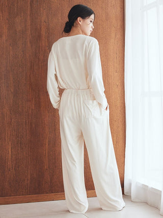 Rayon One Point Logo Pants