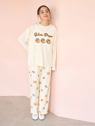 Donut Print Long Pants