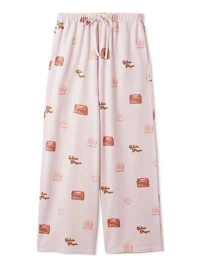 Donut Print Long Pants gelato pique