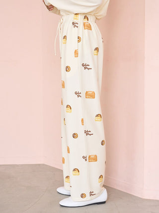 Donut Print Long Pants