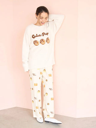 Donut Print Long Pants