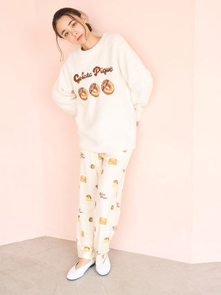 Donut Print Long Pants