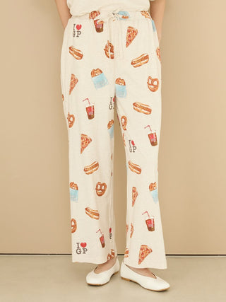 NY Food Printed Long Pants