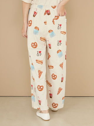 NY Food Printed Long Pants